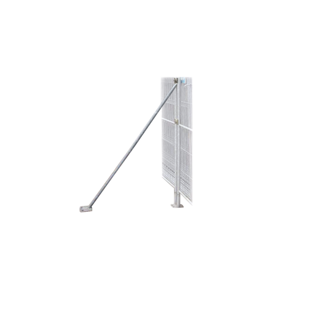 Mobile fence support strut | with tube-support | galvanized, without clamp, without ground peg